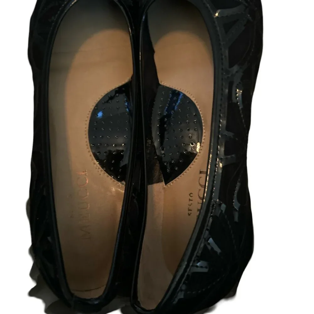 Bella Vita Made in Italy Women's Slip On Flats Black Leather Size 8.5
